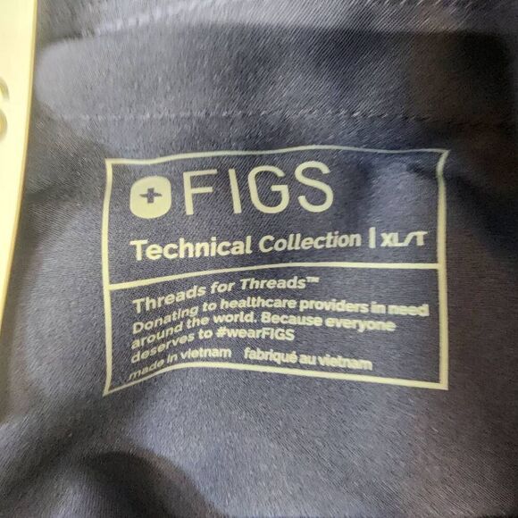 Figs Men's XL Tall  Navy Axim Cargo Scrub Pants Nursing Workwear - Picture 8 of 13